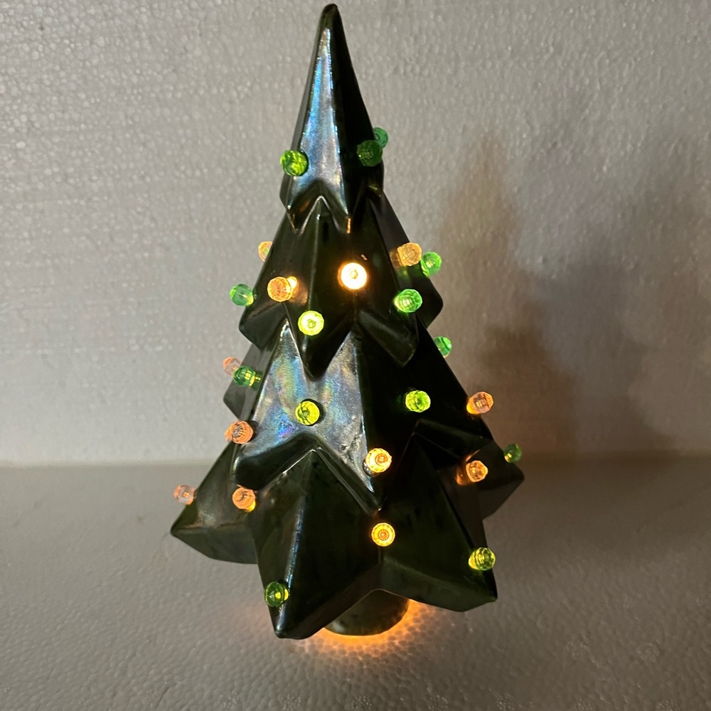 Green glazed Christmas tree